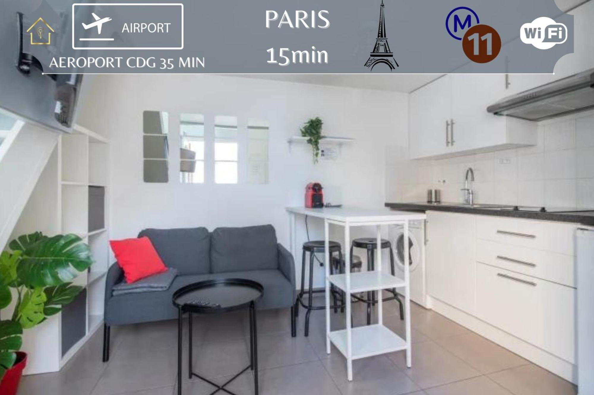 罗曼维尔Benfleet 4 Cosy Studio Proche Paris公寓 外观 照片